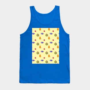 Christmas gift boxes isometry on yellow back Tank Top